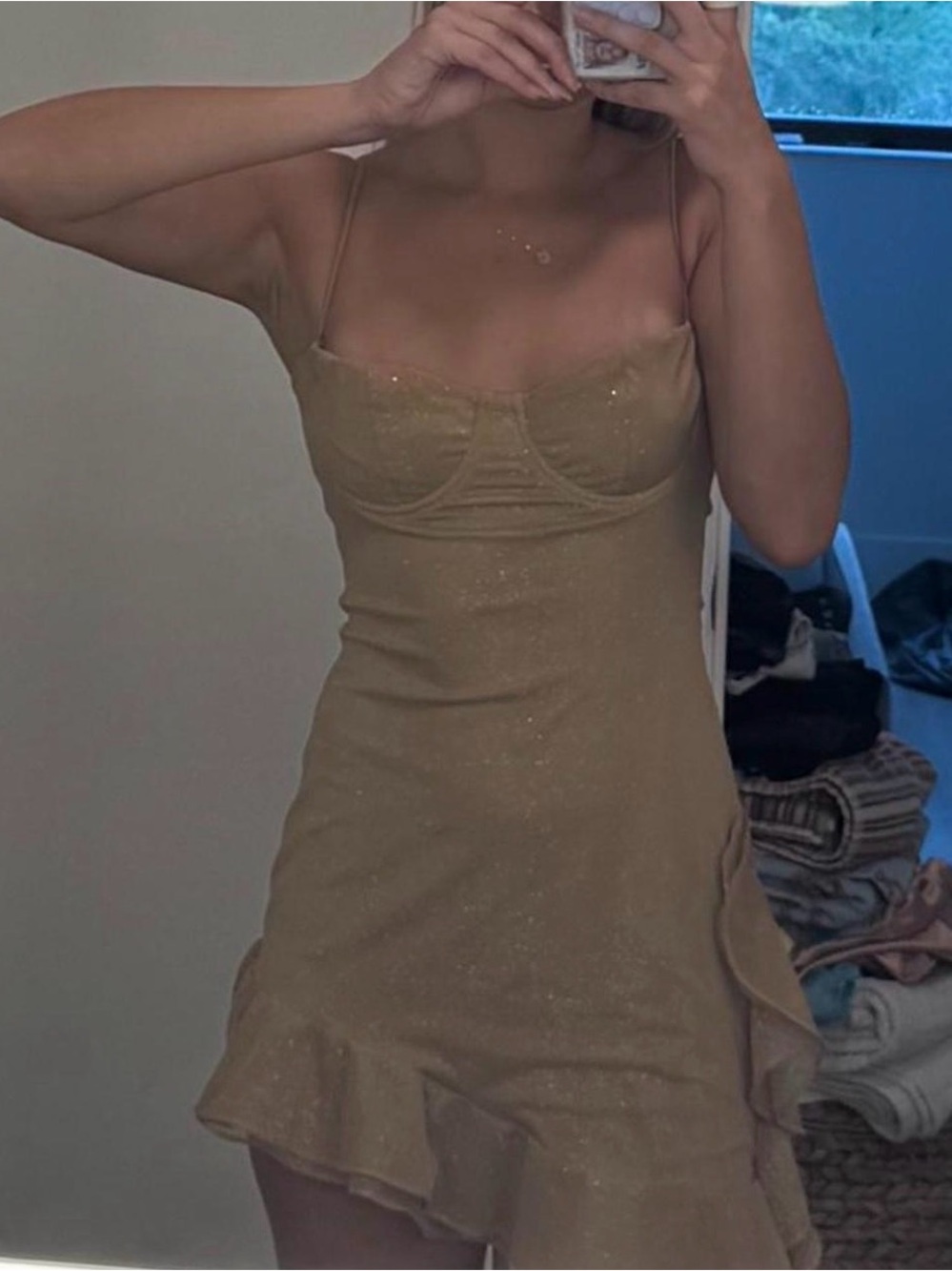 Gold sparkly dress